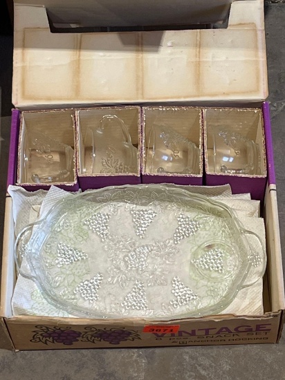 Crystal Serving tray and Glasses