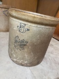 vintage western stoneware 5 gallon crock