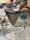 vintage colander with stand and pestle