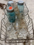 vintage jars cups and candle holders