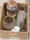 various glass jars / glass pitcher