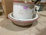 Vintage Washbowl., pot and laddle