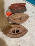 antique irons; iron toy