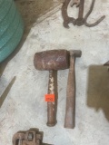 track hammer; wood mallet
