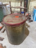 vintage cherry central tin; 3 level corner shelf