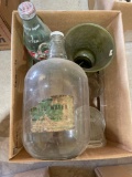 Glass bottles, plates and more