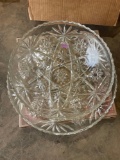 vintage crystal glass serving dishes