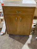 2 Door 1 Drawer wood cabinet