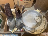 Cowboy boots, serving trays and more