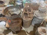 Vintage Milk Containers, wire basket and more