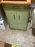 2 Door 1 Drawer wood cabinet Green