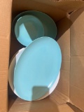 Teal plates and bowls