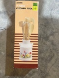 Cheese slicer and utensil holder