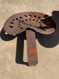Metal tractor seat