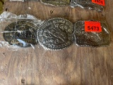 3 Hesston National Finals Rodeo belt buckles