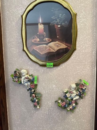 Picture, angels and floral