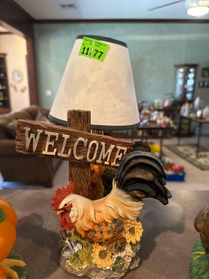 chicken lamp, welcome chicken