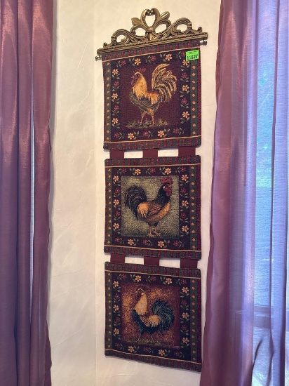 chicken wall decor, fabric