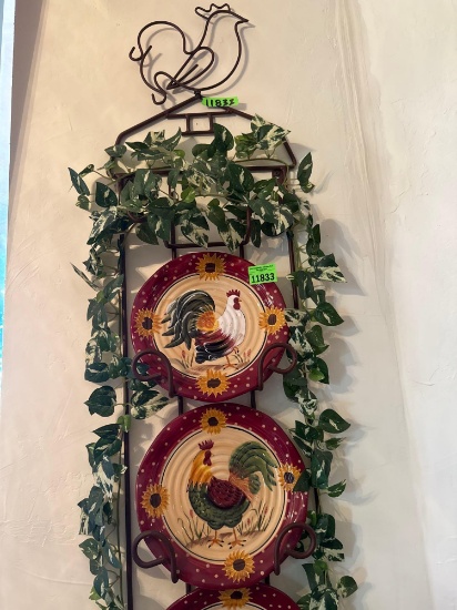 chicken plates and holder
