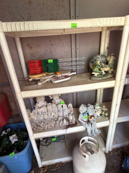plastic shelf, items not included, 34 inches, 55.5 inches height