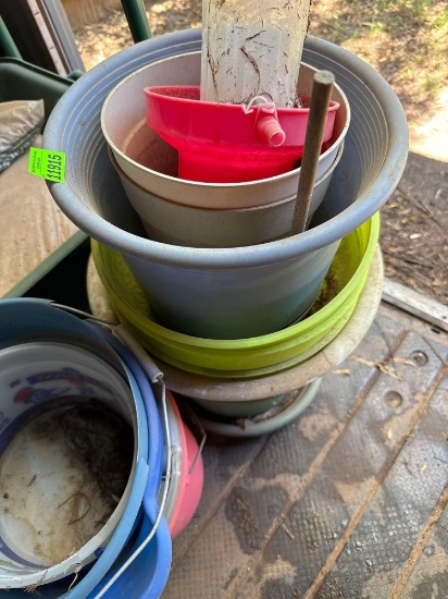pots and buckets