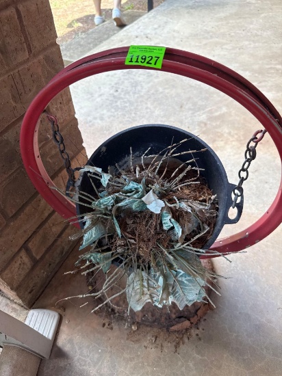 Hanging plant yard decor