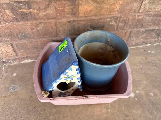 Tub, planter, bird house