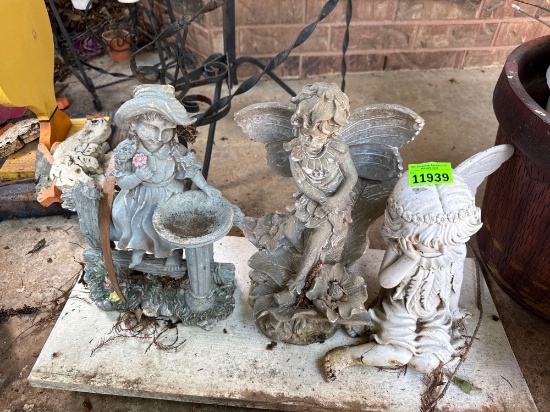 2 faries, girl yard decor