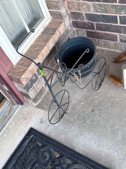 Bicycle flower pot outside decor