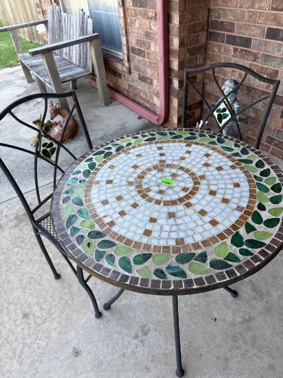 outdoor table and chair