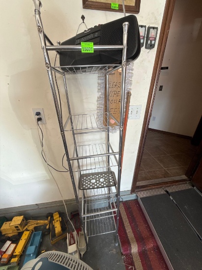 metal shelf only. no items