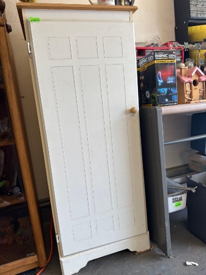 white cabinet items not included