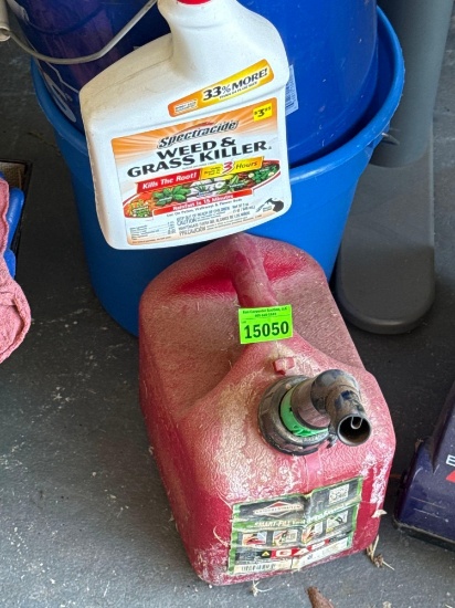 weed killer and gas can