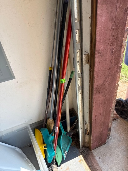 Brooms and dust pans