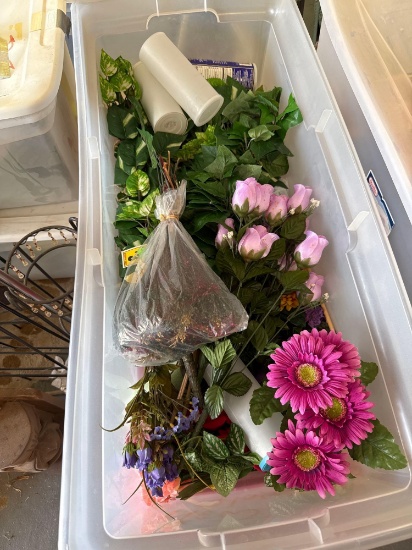 Tote full of flowers