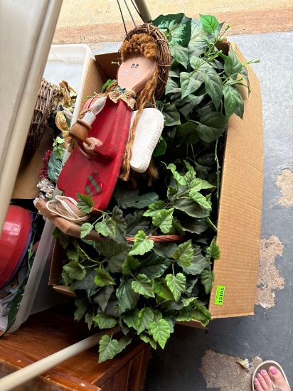 Box of greenery, angel light, more