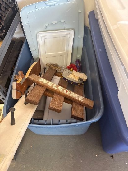 Wooden hangers and buckets