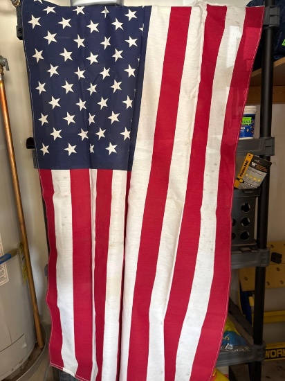 American flag And two spring type bags
