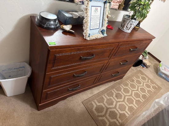 Dresser, items on dresser are not included, bring help to move, 16 x 56 inches, height 33 inches