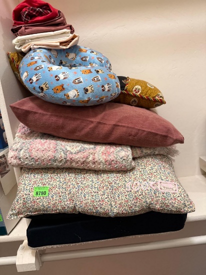 pillow and blankets