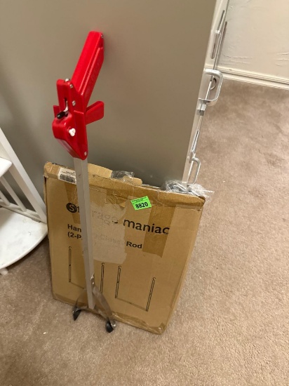 hanger, rods, and grabber