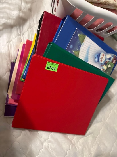 binders folders, and notebooks