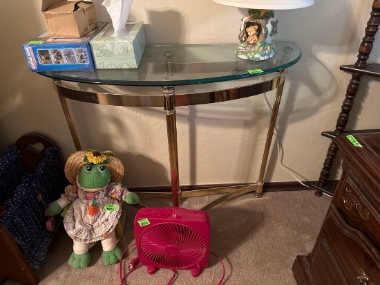 Glass table only items not included