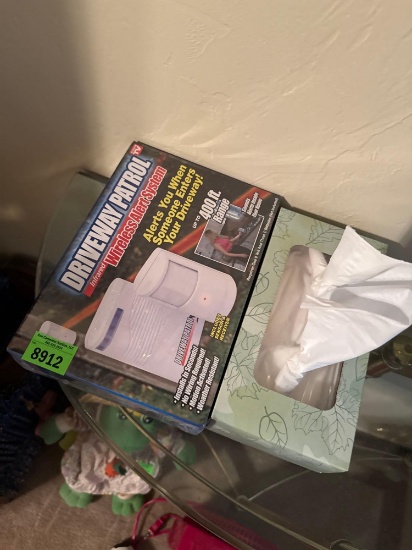 light tissue box and driveway patrol