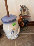 butter maker and bird house decor