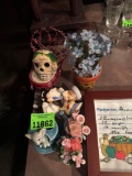 Home decor, figurines, picture frame with recipe