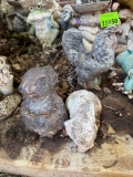 chicken squirrel and bunny decor