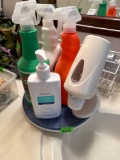 cleaning supplies and spinner