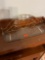 Metal and glass wall shelf