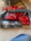 Items in box which include caulking gun, Straps and other various items